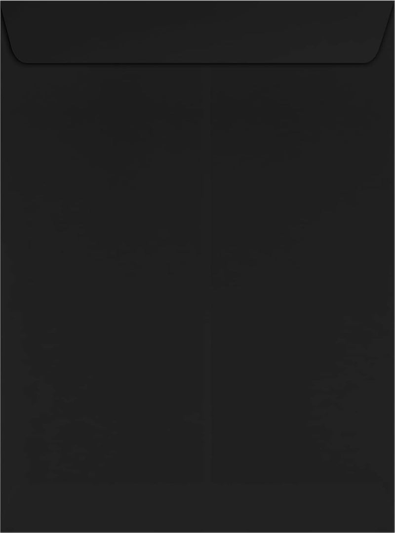LUXPaper 9 x 12 Open End Envelopes | Peel & Press | Midnight Black | 80lb. Text | 250 Qty - Image 2