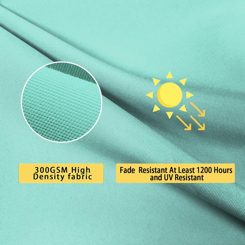 All Smiles Outdoor Waterproof Throw Pillow Covers 20x20 Set of 2 Teal Decorative Patio Tent Bed Sofa Living Room Furniture Sunbrella Cushion Cases Outside Decor for Couch Garden Bench Porch - Image 2