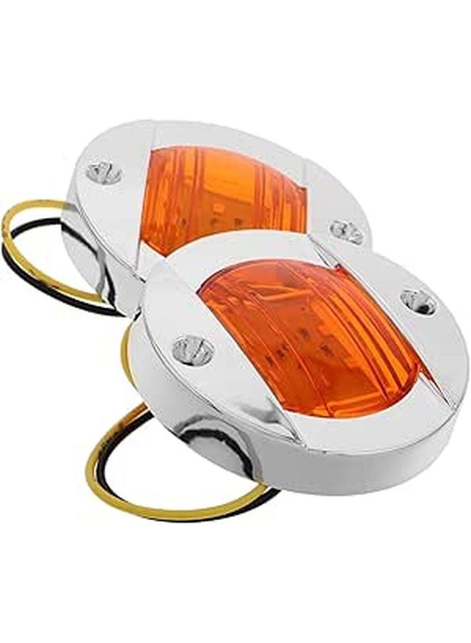 قطعتان من أضواء المقطورة LED المستديرة عالية السطوع وسهلة التركيب للشاحنات والقوارب والعربات المنزلية - Image 1