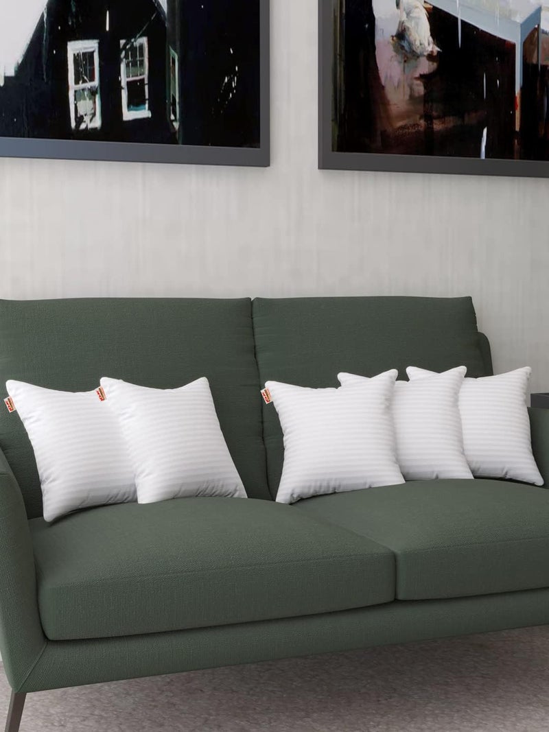 JDX Cushion Filler | Hotel Quality Premium Fibre Sofa Cushions Set of 5 (BD) | Cushion 16 inch x 16 inch | Sofa Pillow,Cushion 18011-5-16x16 - Image 1