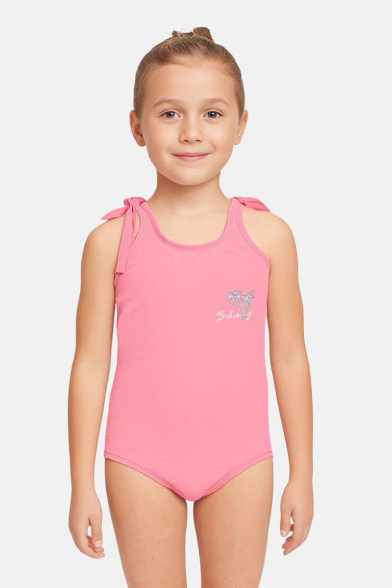 Billabong Kids Girl Graphic Print One Piece Swimwear, Pink - Image 1