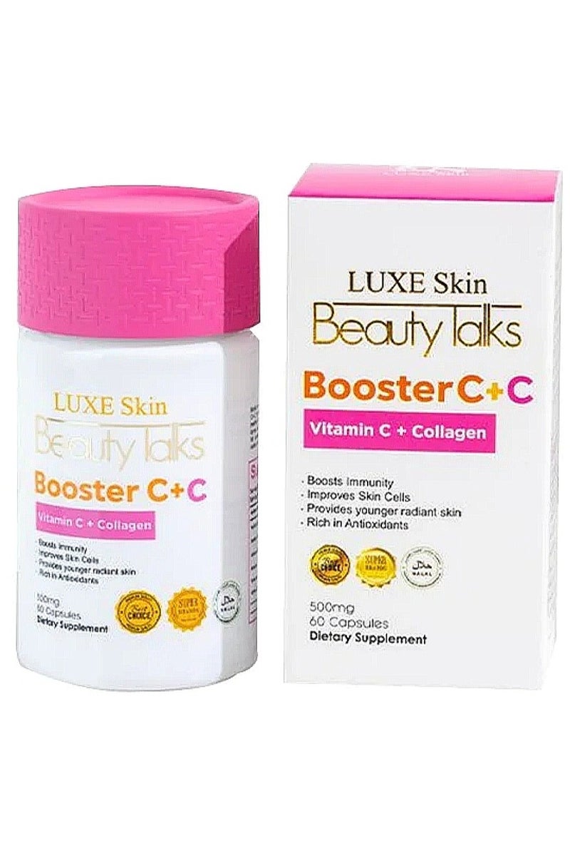 لوكس سكين بيوتي لاكس بوستر سي + سي فيتامين سي + كولاجين، 60 كبسولة - Image 1
