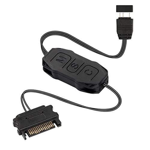 XMSJSIY ARGB Controller 5V 3 Pin RGB Controller Cable,SATA Power Supply Light Stripe Controller-1 pcs - Image 1