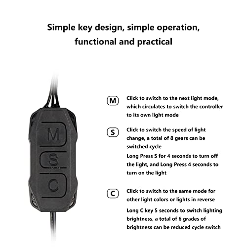 XMSJSIY ARGB Controller 5V 3 Pin RGB Controller Cable,SATA Power Supply Light Stripe Controller-1 pcs - Image 3