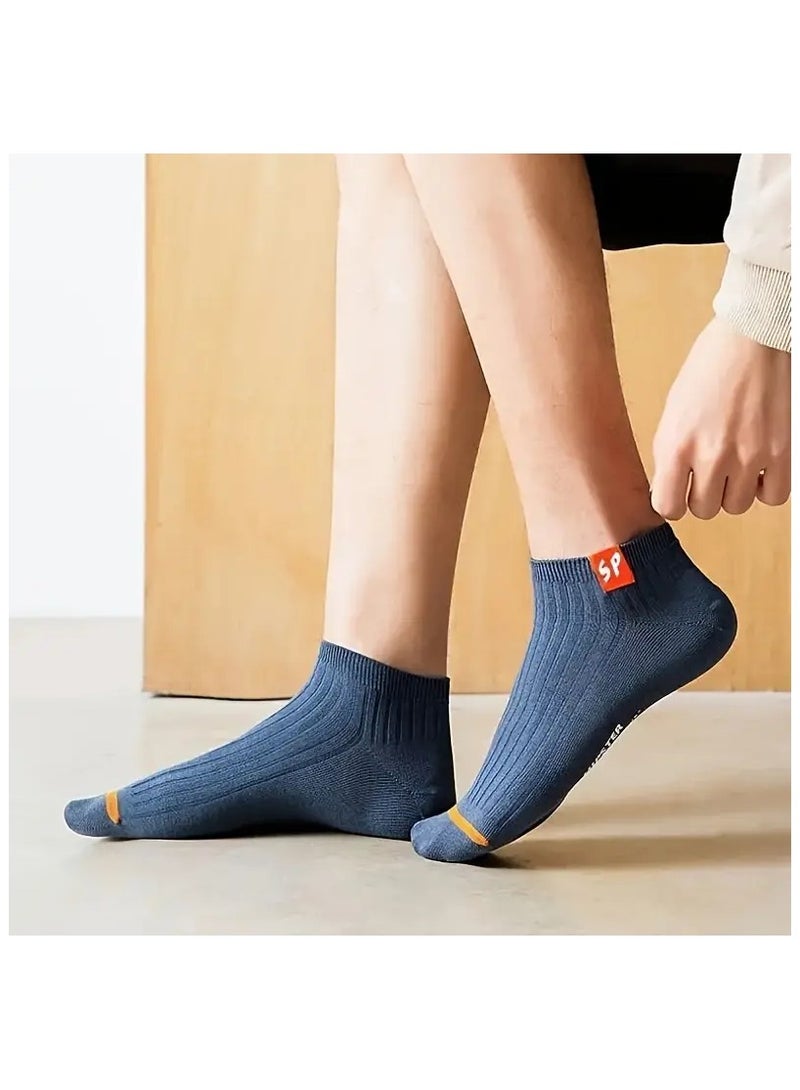 5 Pairs Of Men's Pure Breathable Casual Soft And Comfortable Socks, Summer No Show Socks - Image 3