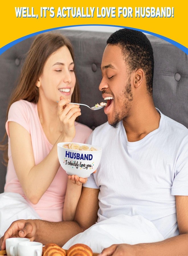 BackURyear Husband Fathers Day Gift from Wife, Best Wedding Anniversary Birthday Gift for Him Men from Wife, Husband I Cerealsly Love You, Romantic Cereal Bowl Presents Box - Image 4