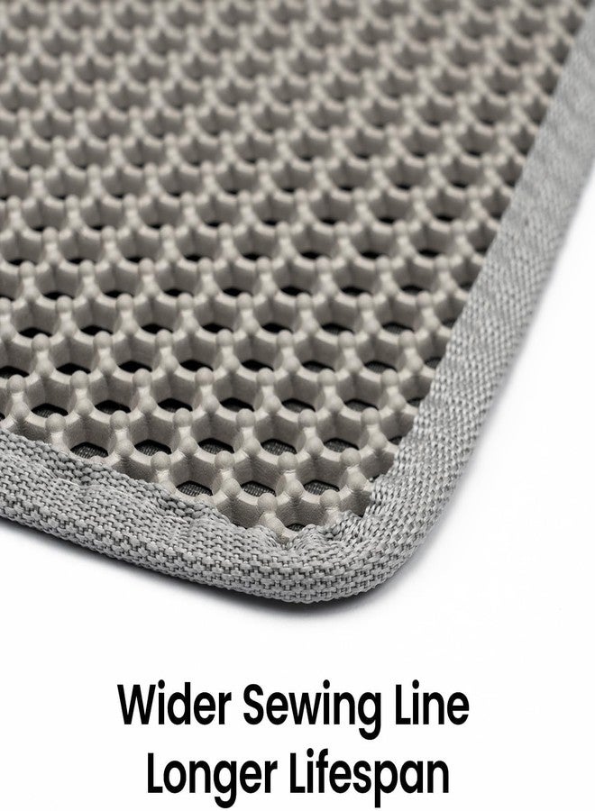 kaxionage Premium Cat Litter Box Mat - Waterproof Anti-Slip Litter Trapping Floor Pad | Easy Clean Mess Control Mat for Cats & Kittens- Grey (60 * 40cms) - Image 5