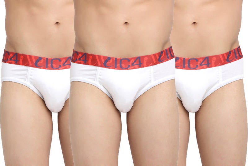 IC4 Store Men's Classic Briefs White Pack of 3 - Image 1