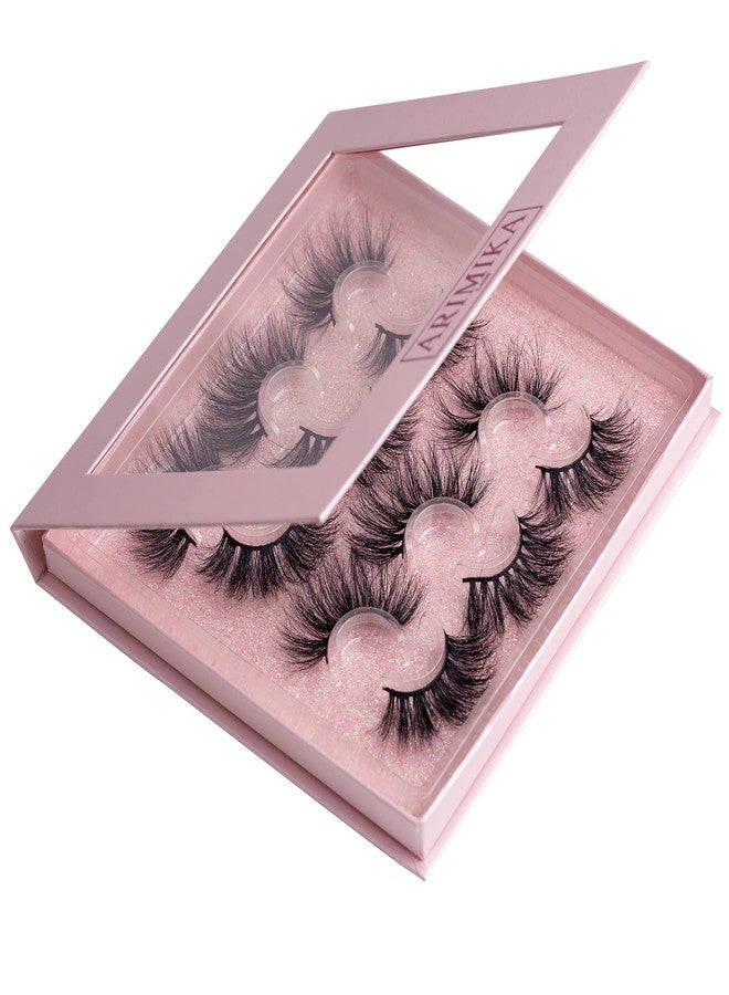 Arimika 3 Styles 6 Pairs 25mm 3D Mink Lashes, Sexy, Beautiful Book Lashes for Halloween A36L-02 - Image 1