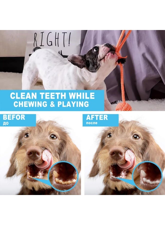 ECVV 10 قطع ألعاب للكلاب للمضغ العدواني، ألعاب كلاب لطيفة تصدر صوت، ألعاب حبل متينة للكلاب، كرة مكافآت، ألعاب مضغ غير سامة لجرو التسنين - Image 3