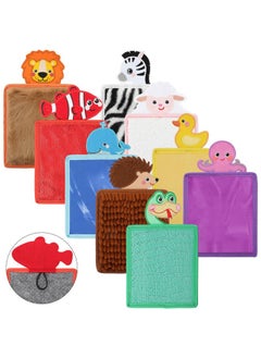 9 Pcs Sensory Animal Theme Mat Sensory Toys Sensory Wall Panel For Kids Autism Sensory Products Assorted Textured Sensory Toys For Autistic Boys Girls Sensory Room Calming Activity Supplies