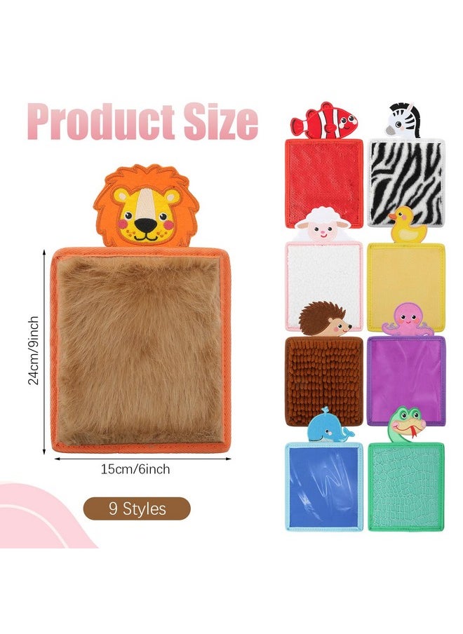 Syhood - 9 Pcs Sensory Animal Theme Mat Sensory Toys Sensory Wall Panel For Kids Autism Sensory Products Assorted Textured Sensory Toys For Autistic Boys Girls Sensory Room Calming Activity Supplies - Image 1
