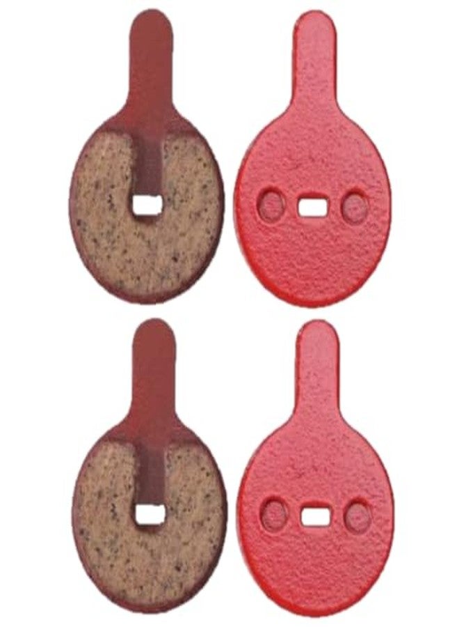 CYBIC Bicycle Disc Brake Pads, Semi-Metallic, 4 Pieces, Red - Image 2