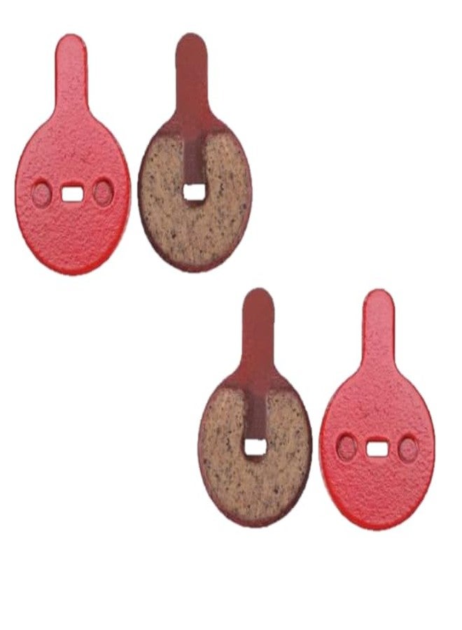 CYBIC Bicycle Disc Brake Pads, Semi-Metallic, 4 Pieces, Red - Image 3