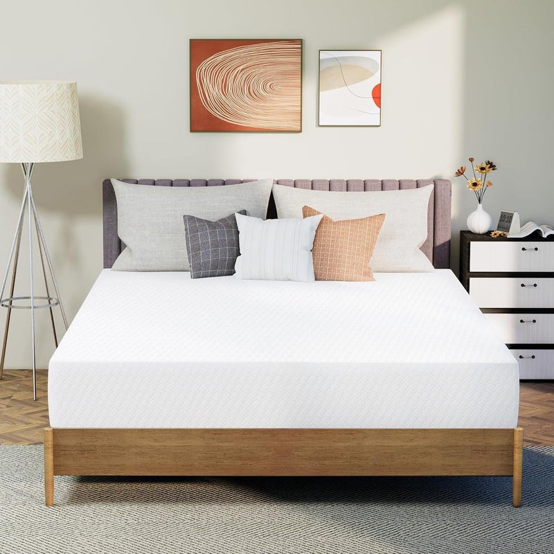Neo Sleep 12 Inch Queen Medium Firm Cooling Gel Memory Foam Mattress for Cool Sleep Pressure Relieving CertiPURUS Certified Foam Mattress in a Box Fiberglass Free Queen 12 in