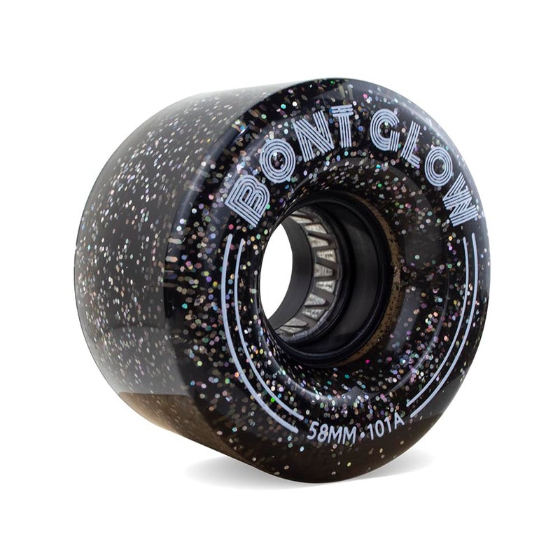 Bont Glow Light Up LED INDOOR Roller Skate Wheels 58x32mm 101A Pack of 4 For Jam Shuffle and Rhythm Skating Obsidian Black - Image 2