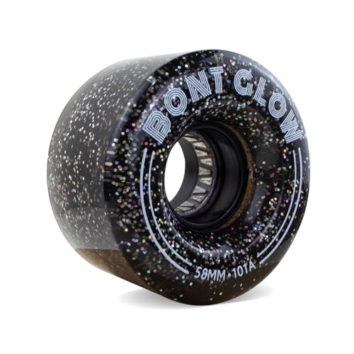 Bont Glow Light Up LED INDOOR Roller Skate Wheels 58x32mm 101A Pack of 4 For Jam Shuffle and Rhythm Skating Obsidian Black - Image 1