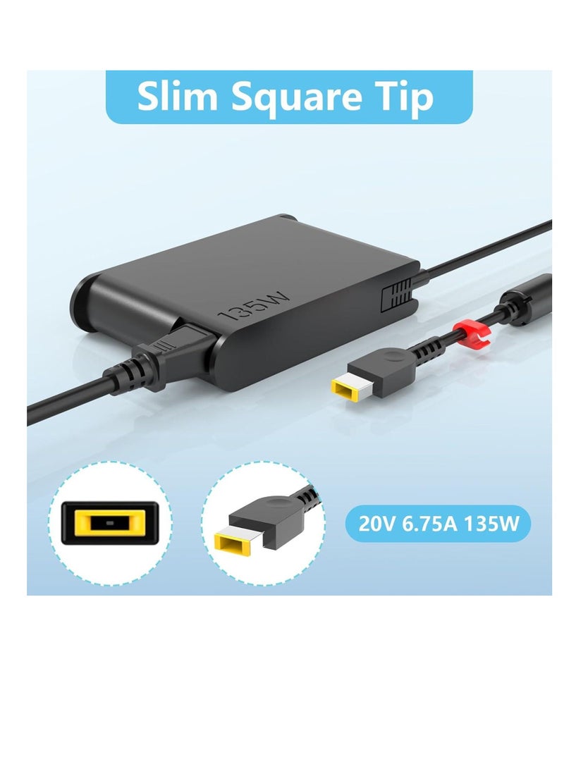 Terabyte 135W 20V 6.75A Laptop Notebook Power Adapter For Lenovo Big Square USB, Plug:AU Plug - Image 4