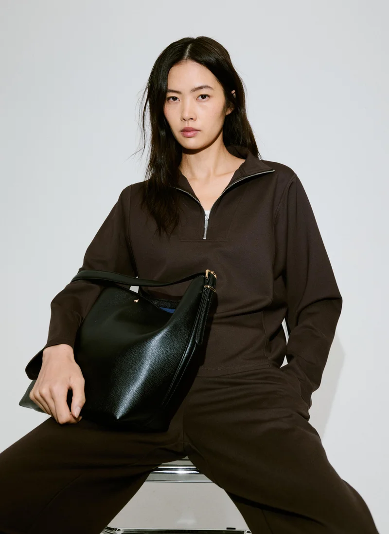 Mango Turtleneck sweatshirt with zip