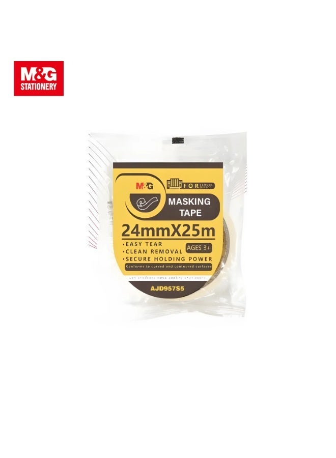 M&G Masking Tape 24mm*25m (1 roll),Strong Adhesive Tape for Painting, Decorating, DIY Home, Office, School Stationery, Arts, DIY Crafts - Image 3