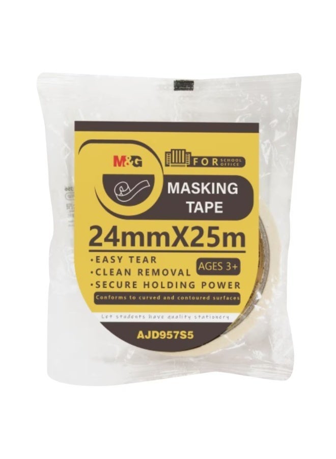 M&G Masking Tape 24mm*25m (1 roll),Strong Adhesive Tape for Painting, Decorating, DIY Home, Office, School Stationery, Arts, DIY Crafts - Image 1