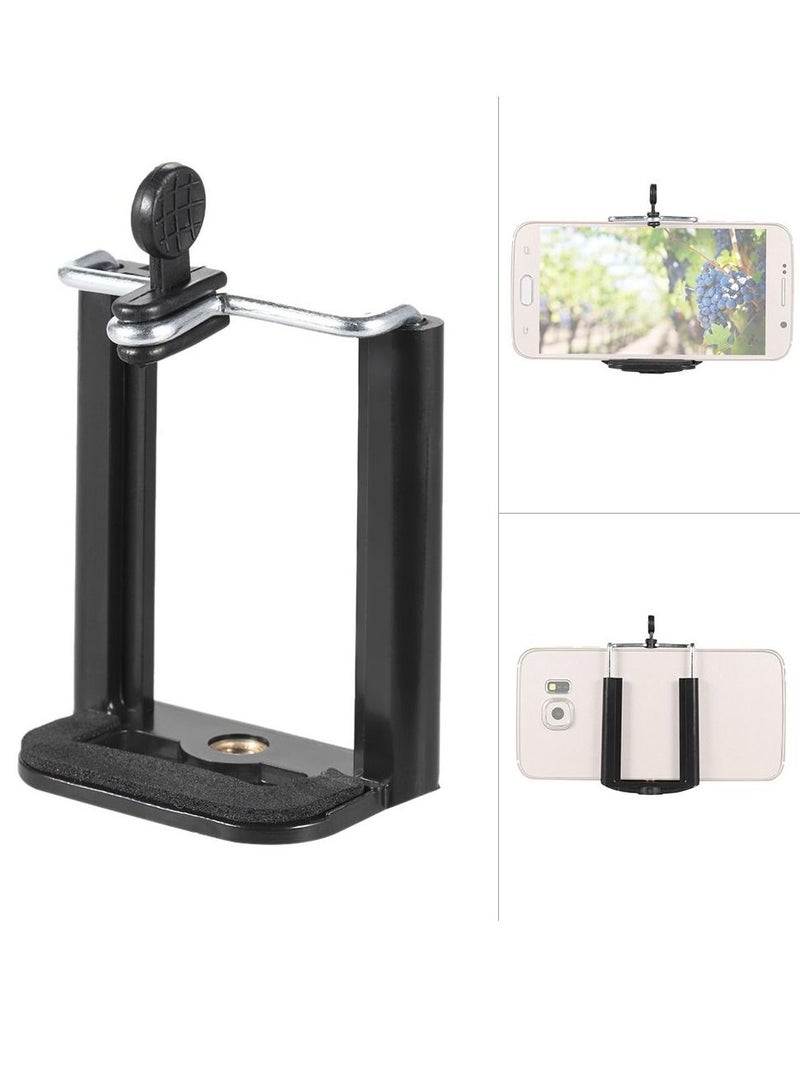 Selfie Monopod Tripod Smartphone Holder Clip Fasten Clasp - Black  - Image 3