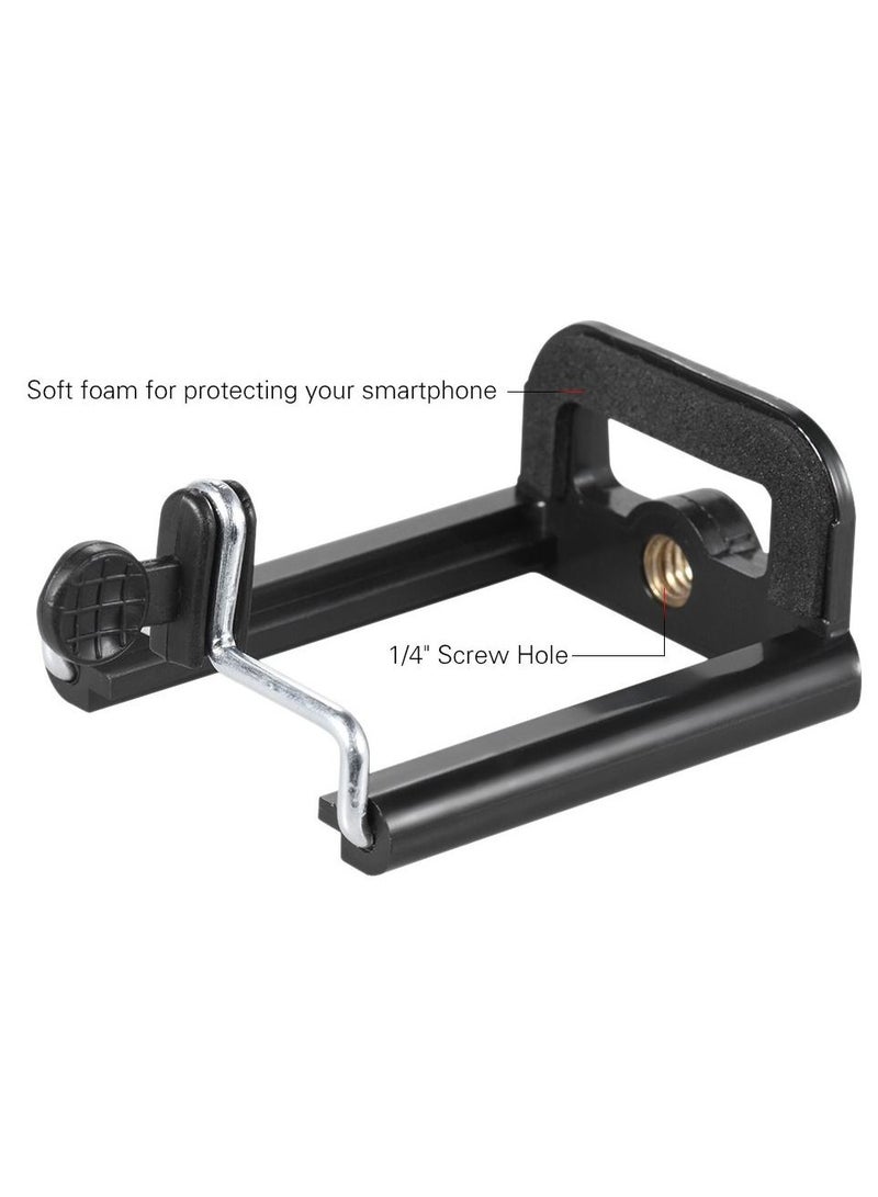 Selfie Monopod Tripod Smartphone Holder Clip Fasten Clasp - Black  - Image 5