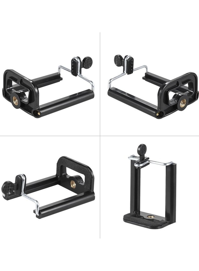 Selfie Monopod Tripod Smartphone Holder Clip Fasten Clasp - Black  - Image 1