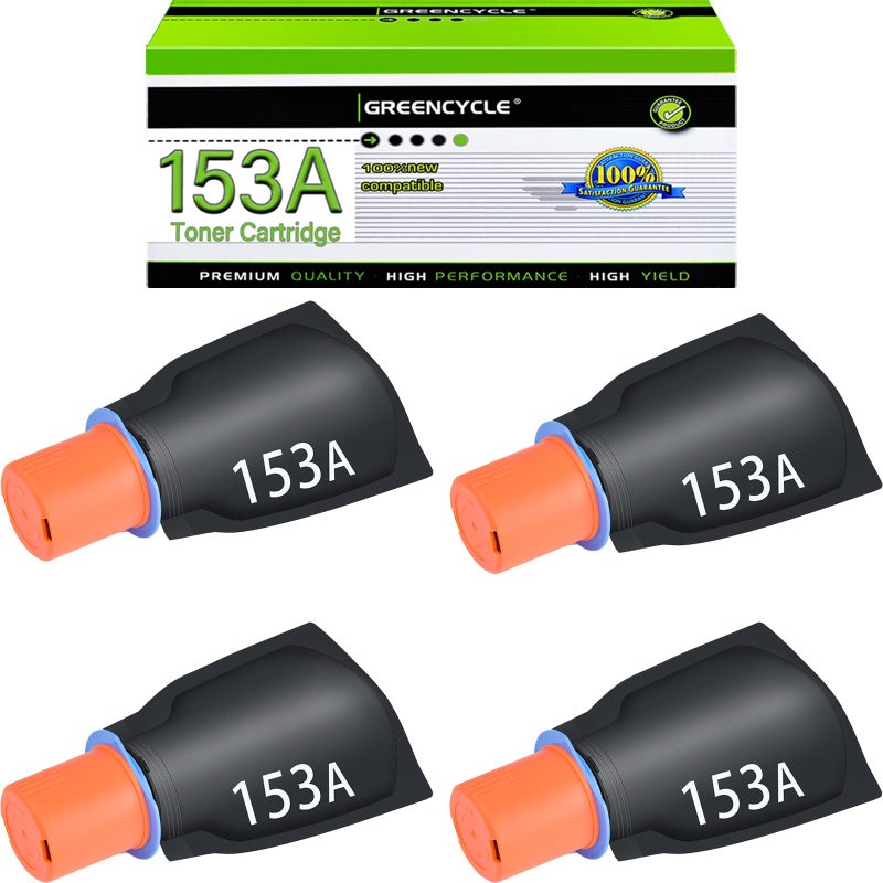 greencycle 153A Compatible Black Toner Reload Kit Replacement for HP W1530A for LaserJet Tank 2504dw LaserJet Tank MFP 2604sdw 1504 1504w 2504 1604 1604w 2604 2604dw 2606 2606dw4PC - Image 2