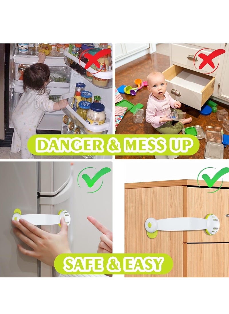 Generic 2 Pack Refrigerator Door Lock, Mini Fridge Lock Child Safety, Child Proof Cabinet Locks, Fits Perfectly for Locking Cabinets, Sliding Door, Drawers, Toilet Seat, Freezer, Closet Seat, Window, Oven  - Image 4
