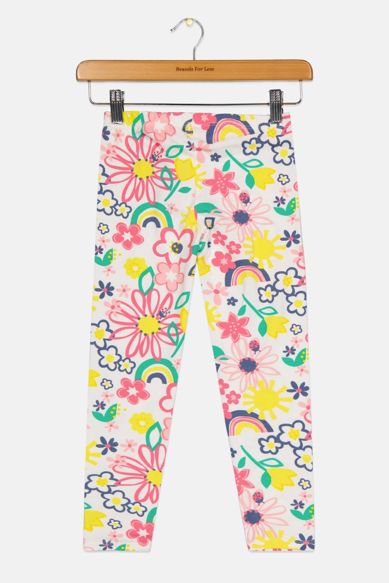 Hamleys Kids Girl Floral Print Leggings, Multicolor - Image 2