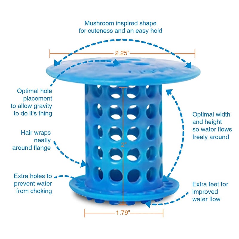 SEASPIRIT Revolutionary Tub Drain Protector Hair Catcher/Strainer/Snare Silicone Kitchen and Bathroom Sink Filter Waste Stopper Strainer Sink Filter Multi-Color - Image 4
