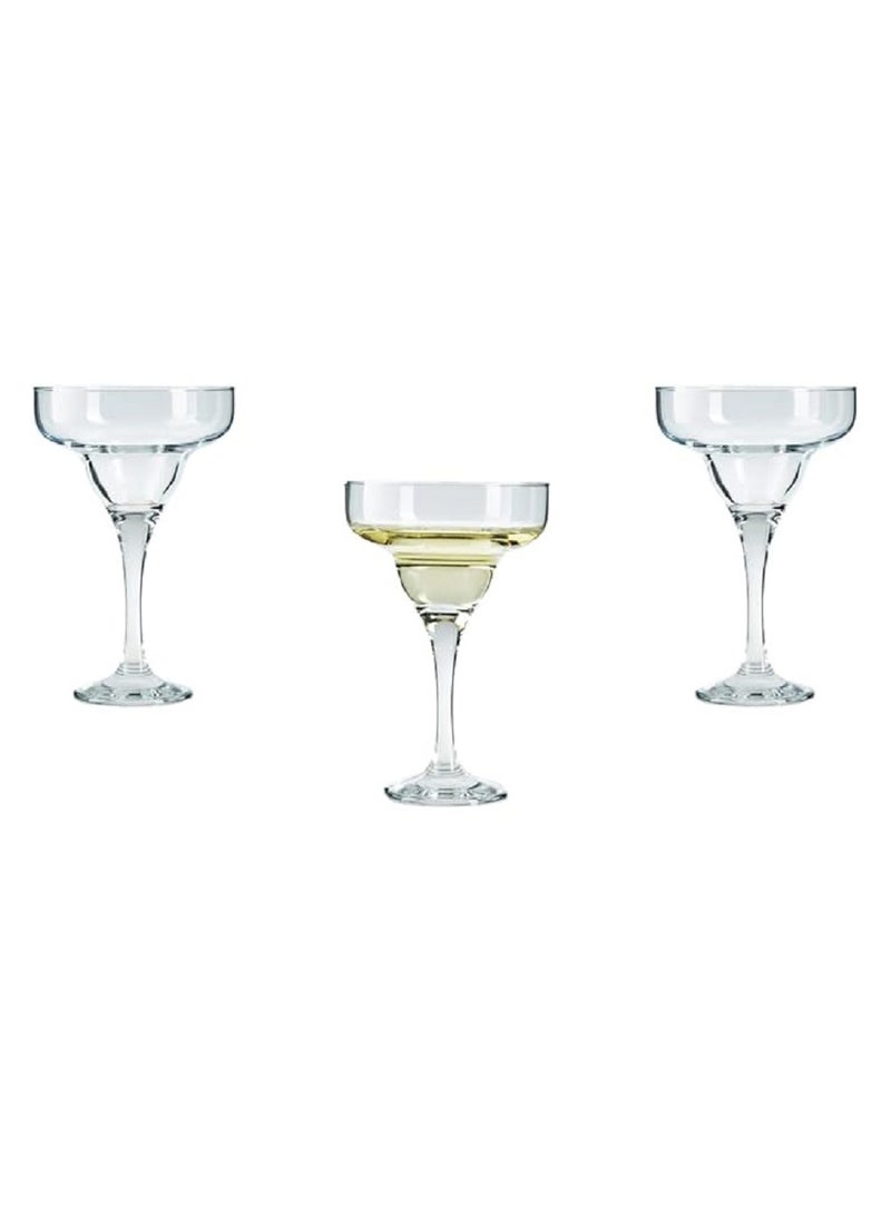 LAV 3 Pieces Misket Margarita Glass, 300 Ml - Clear  - Image 2