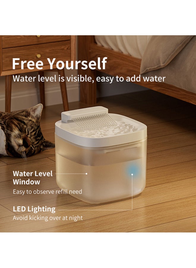Assperdisc Cat Water Fountain 3L Automatic for Cats & Dogs,Pet Drinking Fountain with 3 Flow Modes, Filtration System,Dry Burn Prevention, Indoor Use (PP+ABS) - Image 2