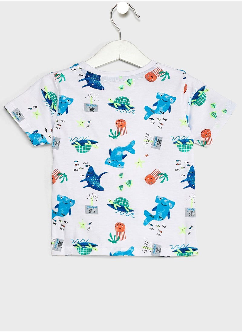 MINOTI - Infant Graphic T-Shirt & Shorts Set - Image 1