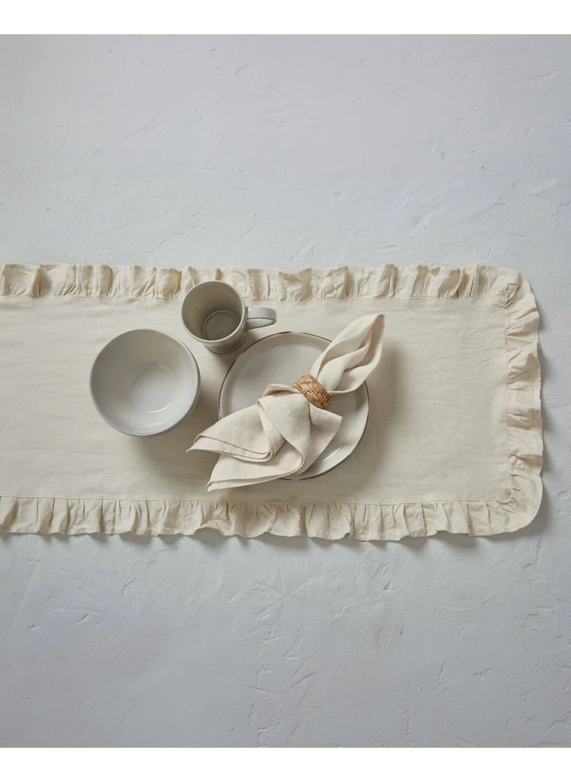 Wellstil Rufle | Ruffled Linen Runner 40 x 150 cm