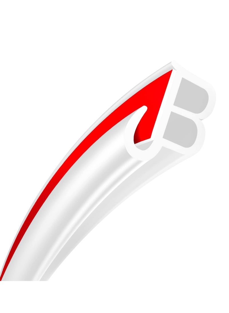 SYOSI Rubber Door Weather Stripping, B Shape Door Weather Stripping Door Seal Strip, Self Adhesive Rubber Car Door Seal, Universal Self Adhesive Auto Rubber Weather Draft Seal Strip - Image 1