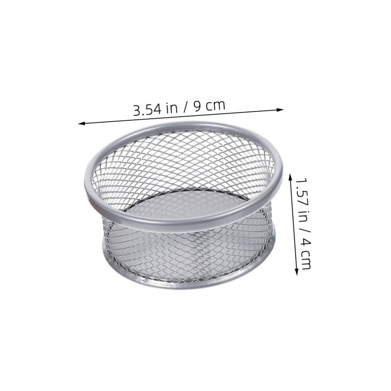 3 Pcs Metal Mesh Paperclip Organizer With High Capacity Dispenser For Office Home Multifunctional Desk Storage Holder Rose Gold Silver Black Compact School Supplies - Image 3