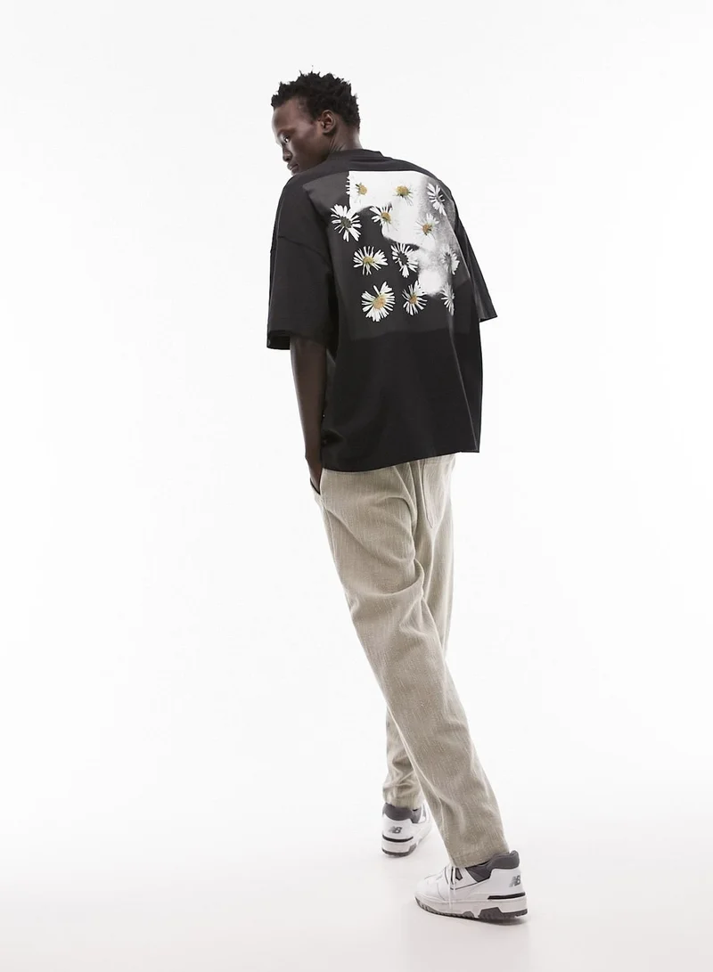 TOPMAN Printed Crew Neck T-Shirt