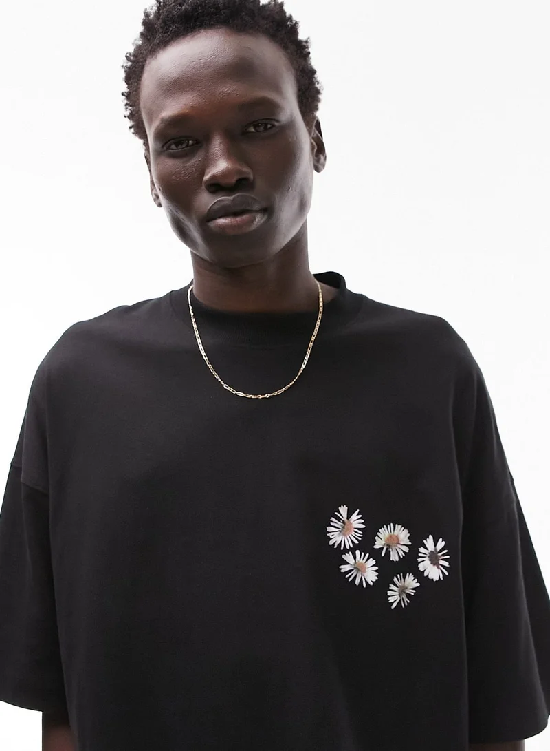 TOPMAN Printed Crew Neck T-Shirt