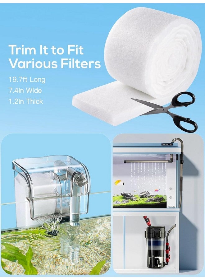 إسفنجة فلتر حوض السمك البيضاء VAYINATO® مقاس 3 أقدام مناسبة لفلتر حوض السمك، وعلبة، وفلتر إسفنجي من Petzlifeworld - Image 3