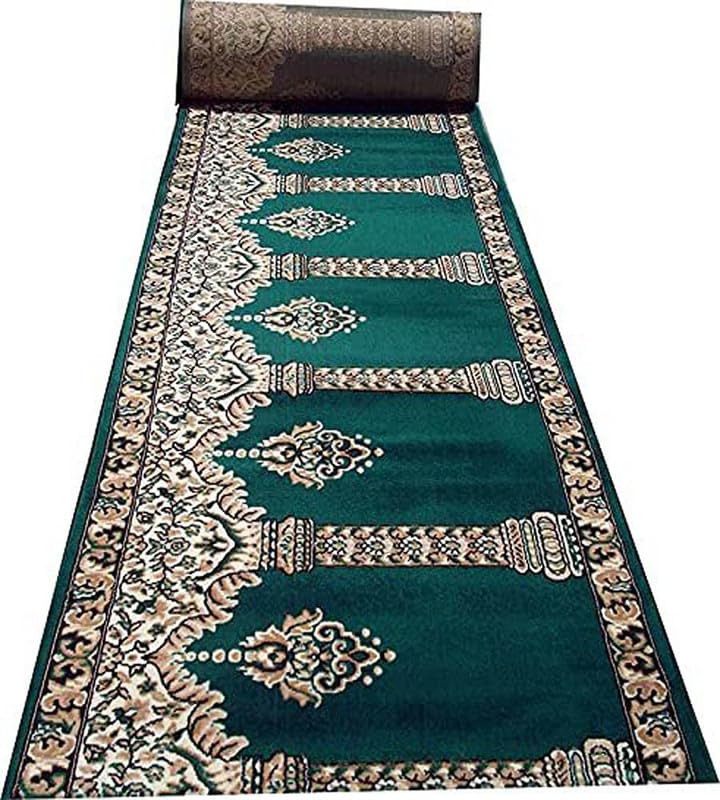 AZAN RUGS Janamaz Rolls for Masjid Mosque Prayer Carpet Any Religious Houses Gallery Runner Carpet 4 x 10 Feet - Image 1