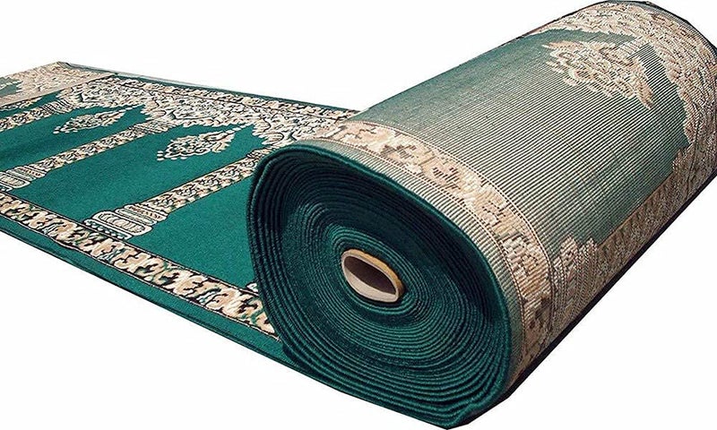 AZAN RUGS Janamaz Rolls for Masjid Mosque Prayer Carpet Any Religious Houses Gallery Runner Carpet 4 x 10 Feet - Image 2
