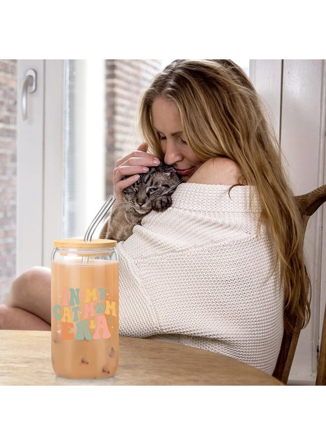 Giftissimo Cat Lover Gifts for Women, Cat Gifts for Women, Cat‘s Themed Gift for Christmas Mother's Day Birthdays, Funny Gift for Cats Lovers for Crazy Cats Lady Mom Daughters with Glass Cup Scented Candle Socks - Image 3