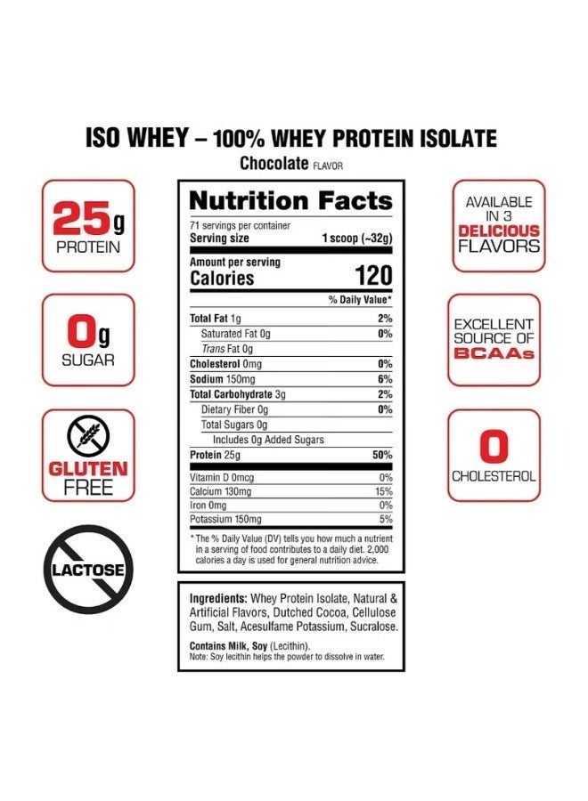 LABRADA ISO Whey Isolate Protein Chocolate 5 lb 2268g - Image 4