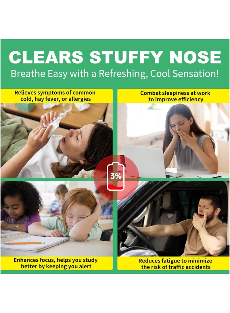 START FEELING 4pcs On-the-Go Portable Aromatherapy Nasal Inhaler Personal Diffuser Sniffer Stick With Essential Oils Refreshing Menthol for Stress Anxiety Relief Soothes Comforts Boosts Focus  - Image 5