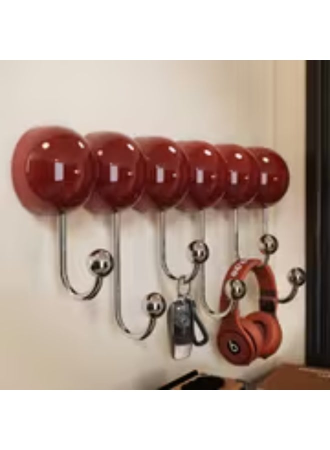 إيروريكس علاقة معاطف جدارية عصرية بـ 6 خطافات – منظم بلاستيك متين موفر للمساحة للمدخل وغرفة النوم - Image 2