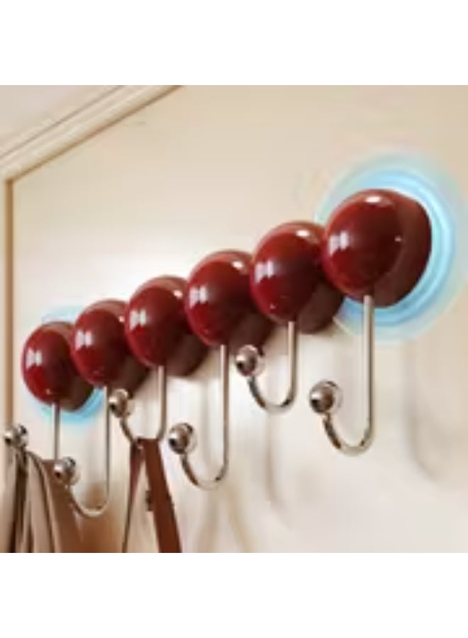 إيروريكس علاقة معاطف جدارية عصرية بـ 6 خطافات – منظم بلاستيك متين موفر للمساحة للمدخل وغرفة النوم - Image 1