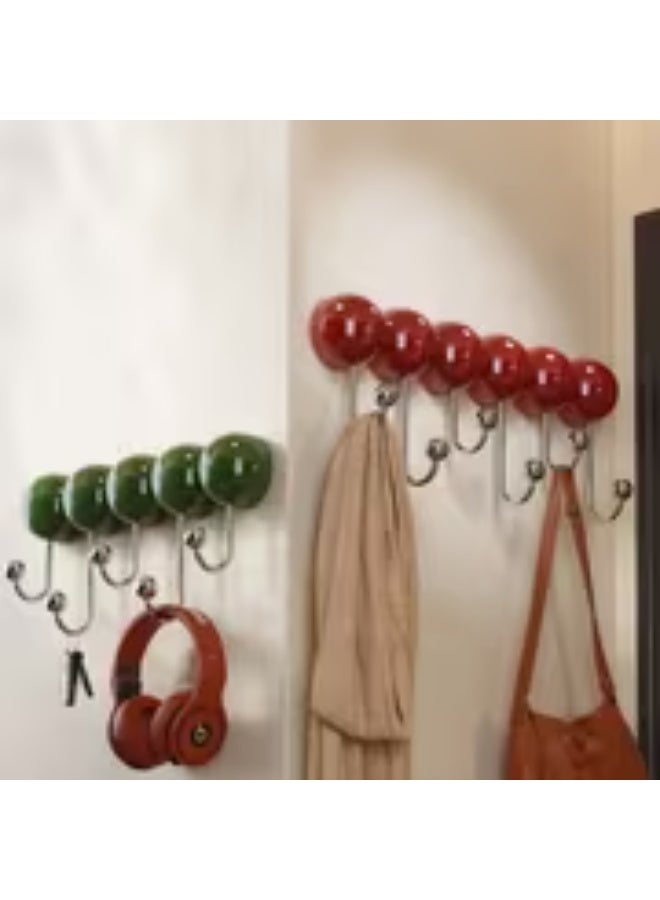 إيروريكس علاقة معاطف جدارية عصرية بـ 6 خطافات – منظم بلاستيك متين موفر للمساحة للمدخل وغرفة النوم - Image 5