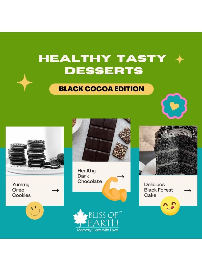 BLISS OF EARTH Black Cocoa Powder Natural and Unsweetened Carbon Black & Dark Roast Perfect for Cooking & Baking Cakes Biscuits Oreo Chocolates Smoothies 200g - Image 4